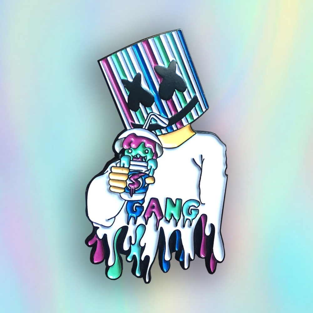 Marshmello DJ Pin Slushii Enamel | EDM Rave Festival Electronic Music House PLUR